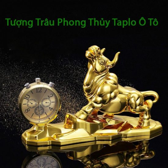 Tượng Trâu Vàng Để Taplo Ô Tô May Mắn Và Tài Lộc