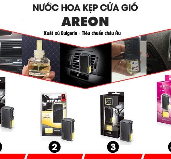 Nước Hoa Kẹp Cửa Gió Ô Tô Areon Cao Cấp Bulgaria