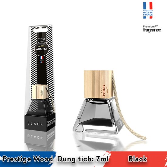 Tinh dầu treo xe ô tô Aroma Car Prestige Wood - Black