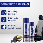 Combo Bình Xịt Bọt Đa Năng M002 OMINO Vệ Sinh Nội Thất 650ml - Ghế Da Ô Tô và Nội thất gia đình- Chính Hãng Omino Vietnam