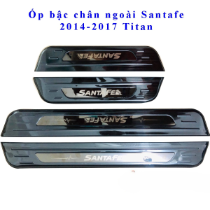 Ốp Bậc Cửa Trong Ngoài Titan Xe Hyundai Santafe 2014-2017