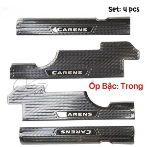 Ốp Bậc Cửa, Nẹp Bước Chân Trong Ngoài Kia Carens 2023 Vân Carbon