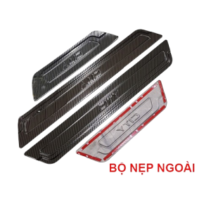 Ốp Bậc Cửa, Nẹp Bước Chân Trong Ngoài Honda City 2015-2022 Vân Carbon 