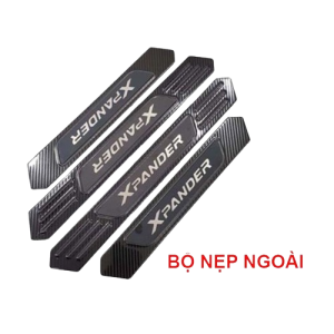 Ốp Bậc Cửa Trong Ngoài Mitsubishi Xpander 2018-2022 Vân Carbon