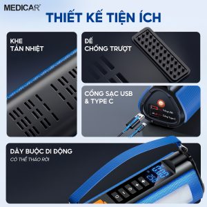 Máy Bơm Lốp Kích Bình Ô Tô 4 Trong 1 Medicar