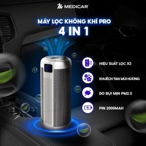 Máy Lọc Không Khí Medicar Pro 4 In 1 Tỏa Hương Tinh Dầu