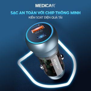 Tẩu Sạc Nhanh Ô Tô 38W Medicar