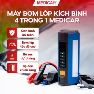 Máy Bơm Lốp Kích Bình Ô Tô 4 Trong 1 Medicar