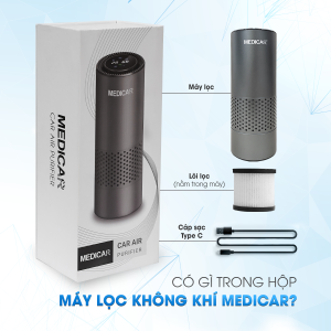 Máy Lọc Không Khí Ô Tô Medicar - Lọc bụi, Khử mùi, Diệt vi khuẩn